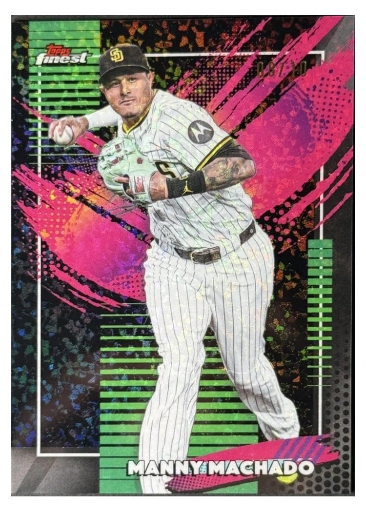 2026 Topps Finest Manny Machado Black Mini Diamond Refractor #255 card