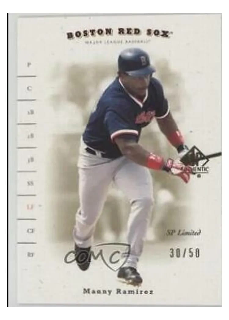 2001 SP Authentic Manny Ramirez #23 card