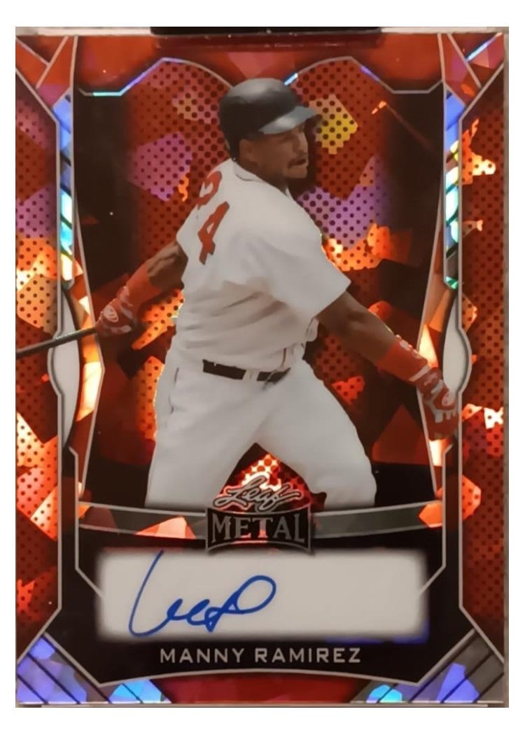 2025 Leaf Spectacular Baseball Metal Autographs Manny Ramirez #MA-MR1 card