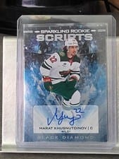 2024-25 Upper Deck Black Diamond Sparkling Rookie Scripts Marat Khusnutdinov #SRS-MK card