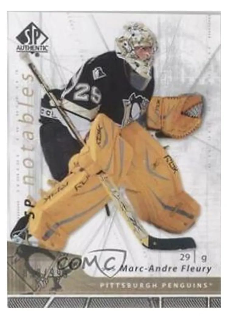 2006 SP Authentic Marc Andre Fleury #21 card