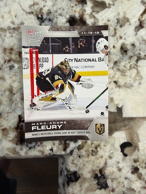 2019 Topps Now NHL Stickers Marc Andre Fleury #63 card