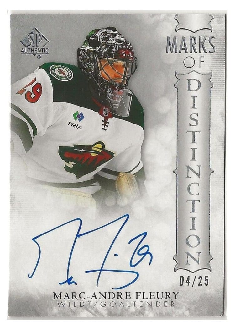 2023-24 SP Authentic Marks of Distinction Auto Marc-Andre Fleury #MD-MF card