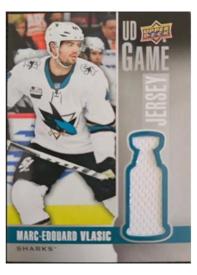 2019-20 Upper Deck UD Game Jersey Marc-Edouard Vlasic #GJ-MV card