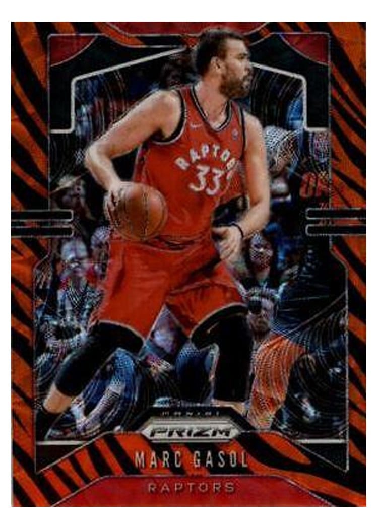 2019-20 Panini Prizm Base Set Marc Gasol Tiger Stripe Choice Prizm #153 card
