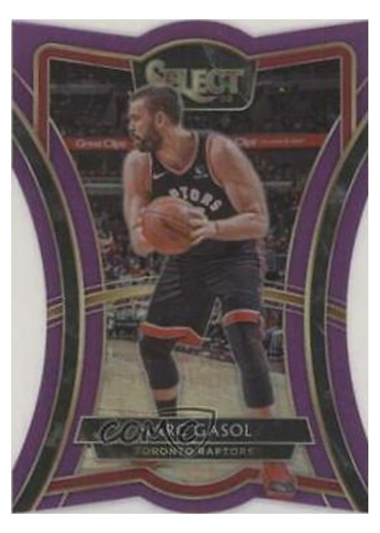2019-20 Panini Select Base Set Marc Gasol Die Cut Purple Prizm #135 card