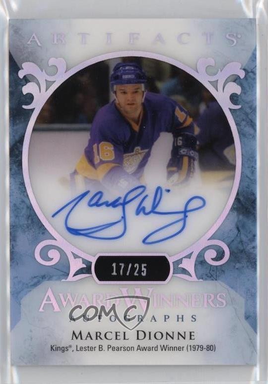 2023-24 Upper Deck Artifacts Award Winners Autographs Marcel Dionne #AWA-MD card