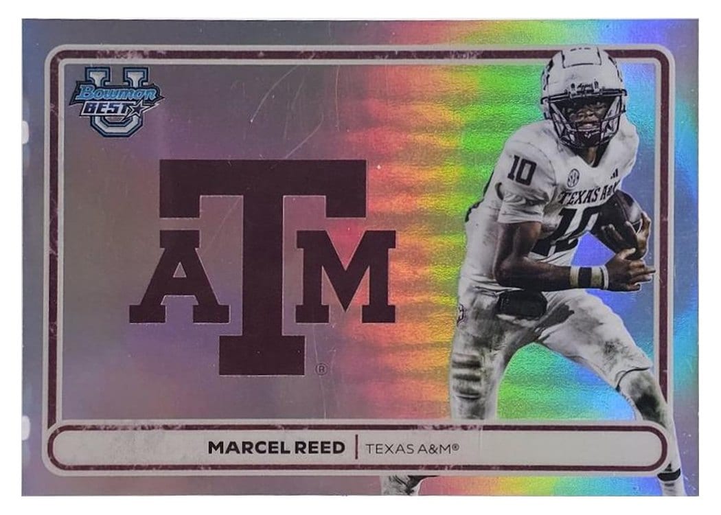 2025 Bowman University Best Campus Crests Refractor Marcel Reed #CC-7 card