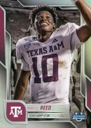 2025 Bowman University Chrome Base Image Variation Refractor Marcel Reed #SP-10 card