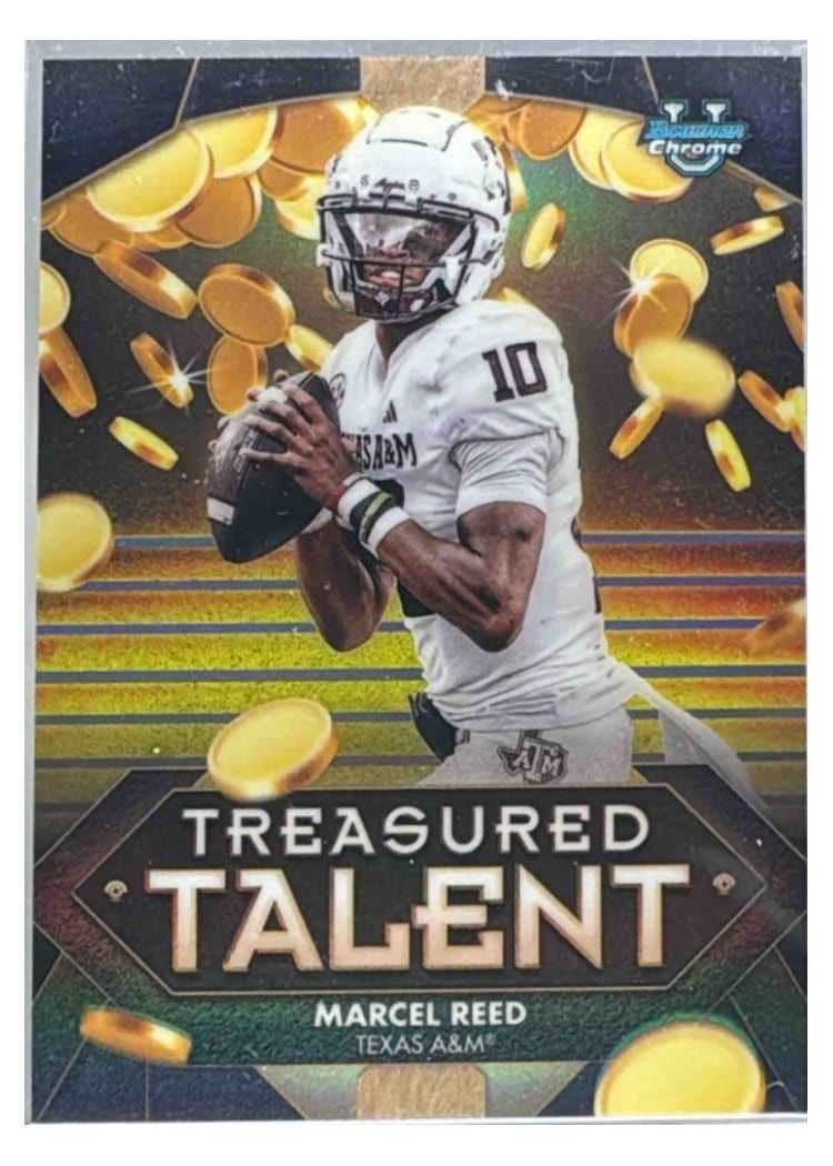 2025 Bowman University Chrome Sapphire Treasured Talent Marcel Reed #TT-6 card