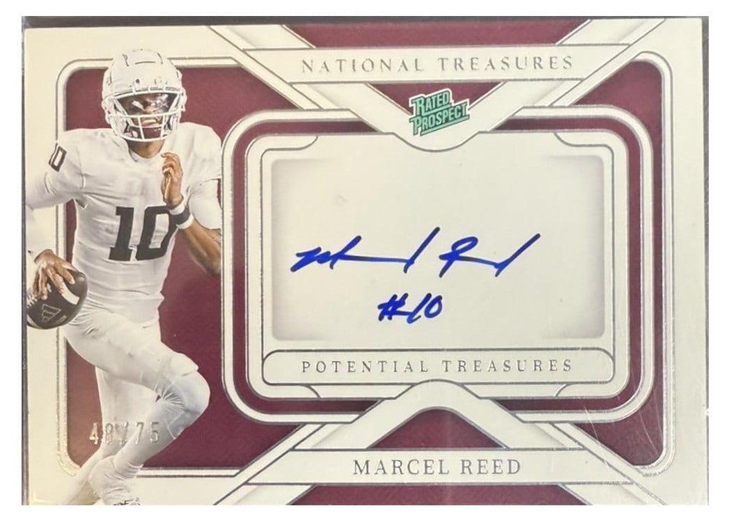 2025 Panini National Treasures Collegiate Potential Treasures Marcel Reed #5 card