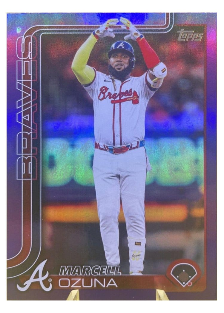 2025 Topps Base Set Marcell Ozuna Purple Rainbow #160 card