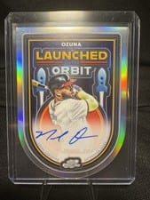 2025 Topps Cosmic Chrome Launched Into Orbit Autographs Marcell Ozuna #LIOA-MO card