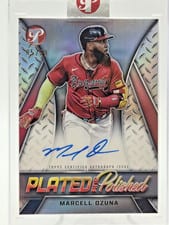 2025 Topps Pristine Plated and Polished Autographs Marcell Ozuna #PAPAV-MO card