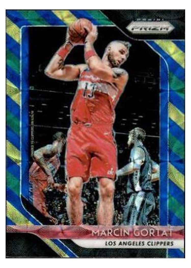 2018-19 Panini Prizm Base Set Marcin Gortat Blue, Yellow, and Green Choice Prizm #264 card