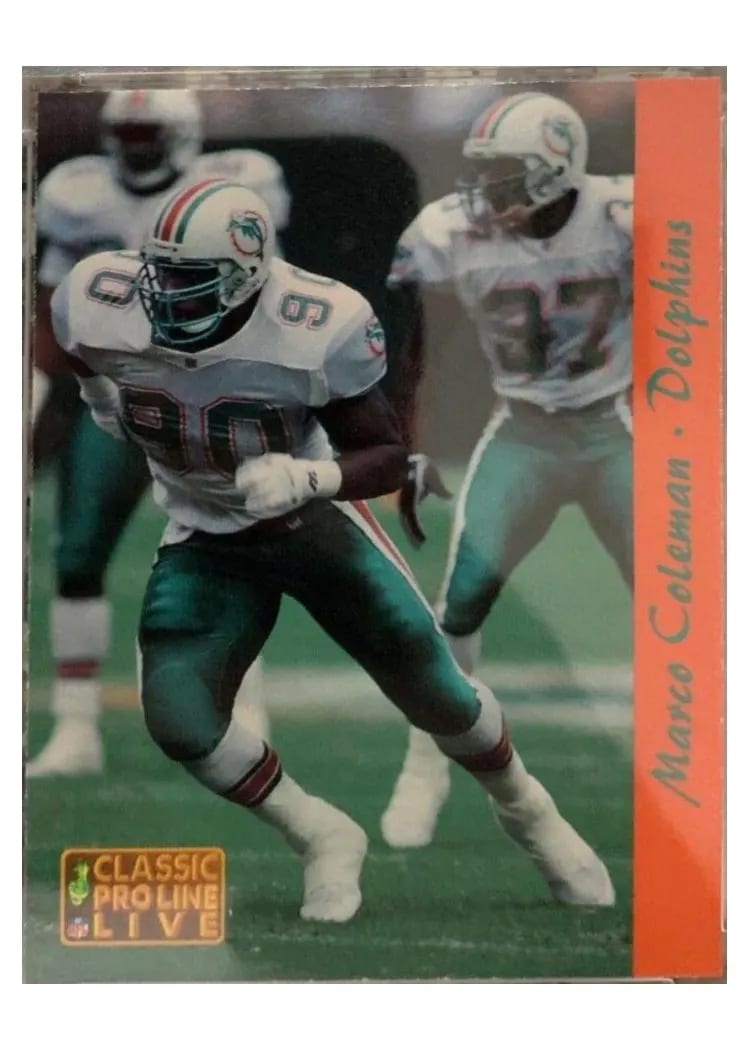 1993 Pro Line Live Marco Coleman #146
