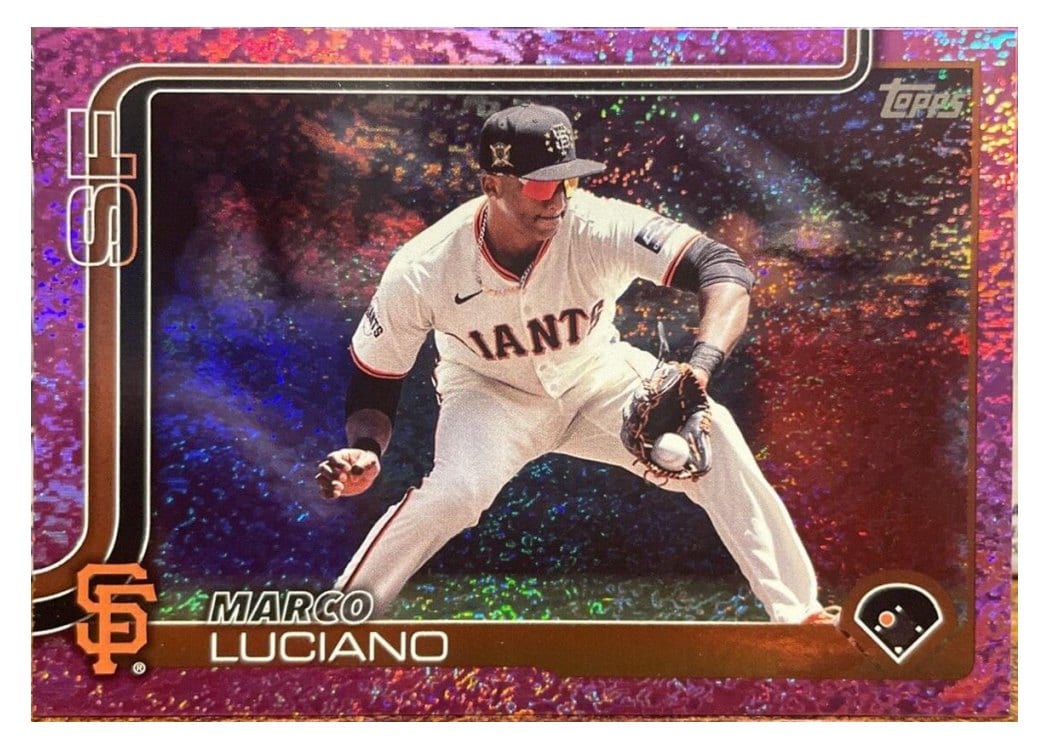 2025 Topps Base Set Marco Luciano Pink Foil #156 card