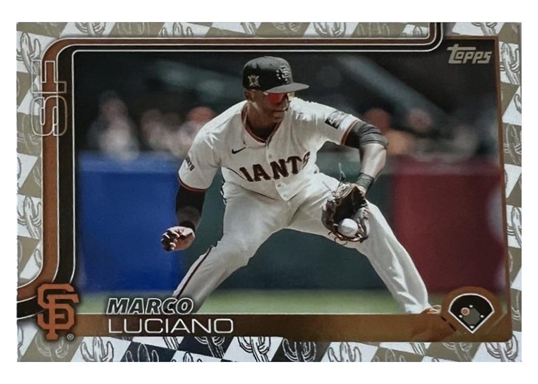 2025 Topps Base Set Marco Luciano Platinum #156 card