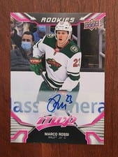 2022 Upper Deck MVP Marco Rossi Magenta Autograph #221 card