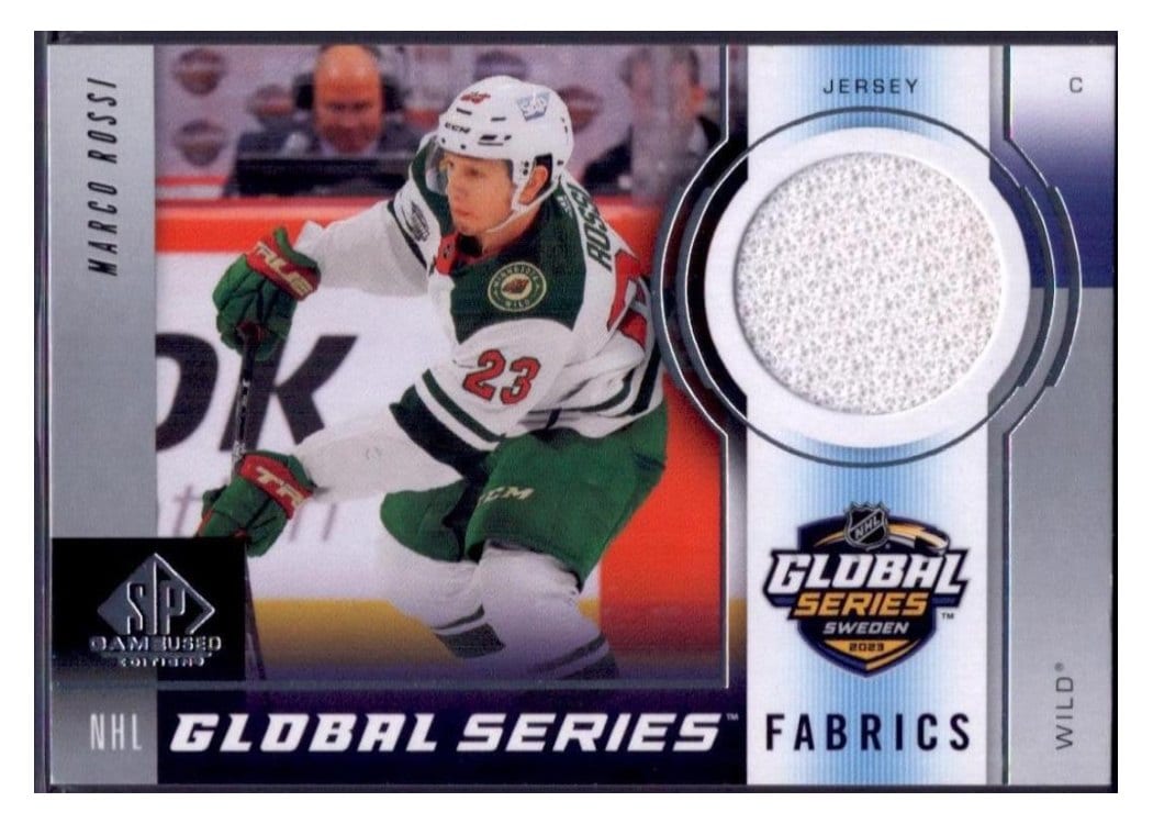 2024-25 SP Game Used 2023 Global Series Sweden Fabrics Marco Rossi #GSF-MR card