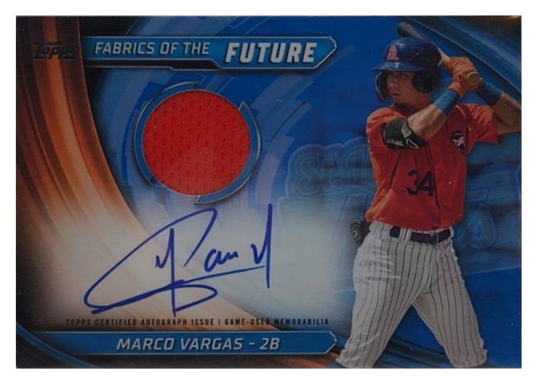 2024 Topps Pro Debut Fabrics of the Future Autograph Relics Marco Vargas #FOTF-MV card