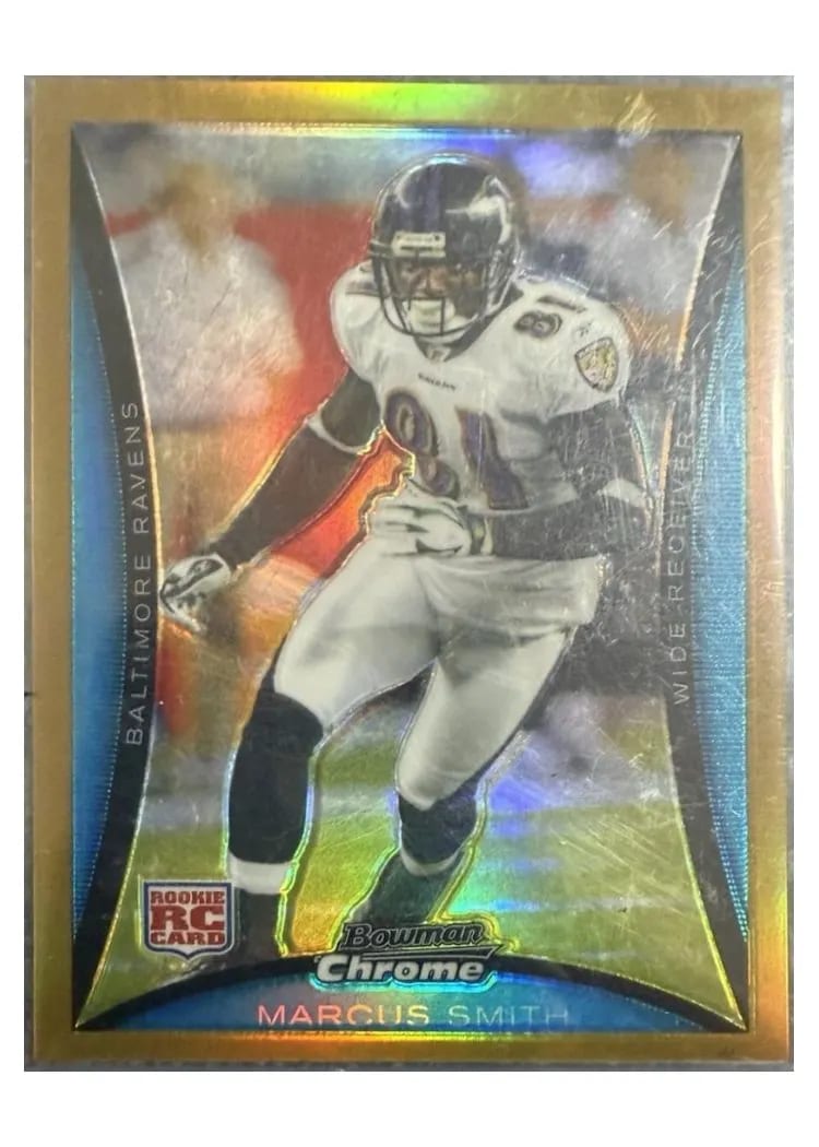 2008 Bowman Chrome Marcus A. Smith Gold Refractor #BC22 card