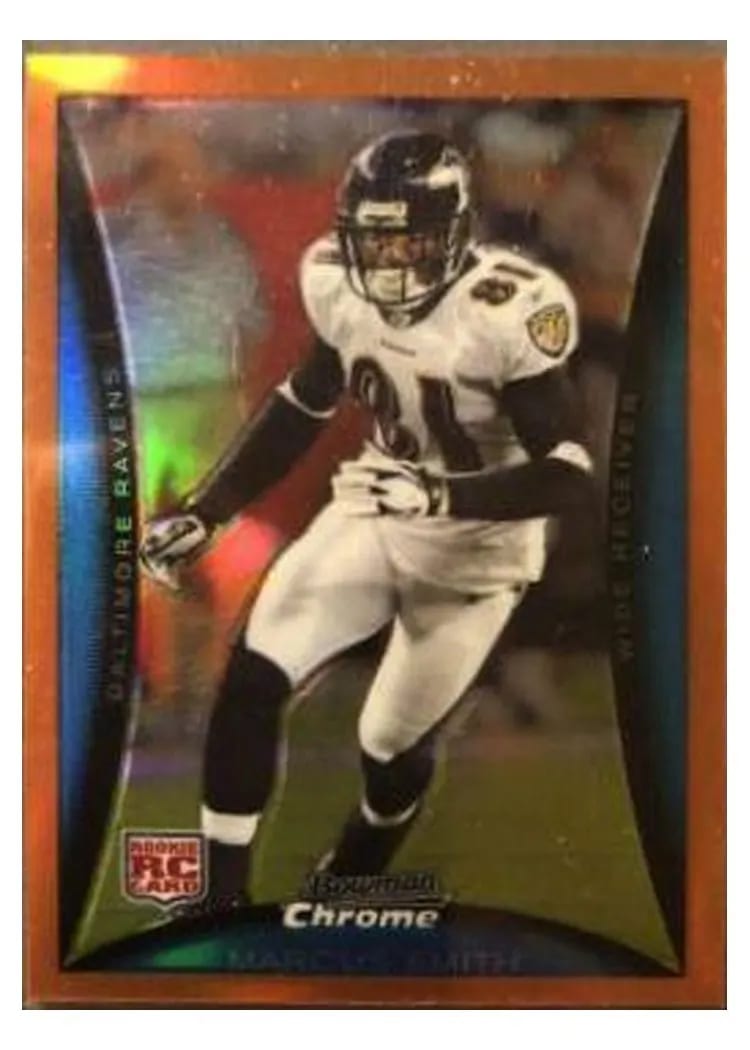 2008 Bowman Chrome Marcus A. Smith Orange Refractor #BC22 card