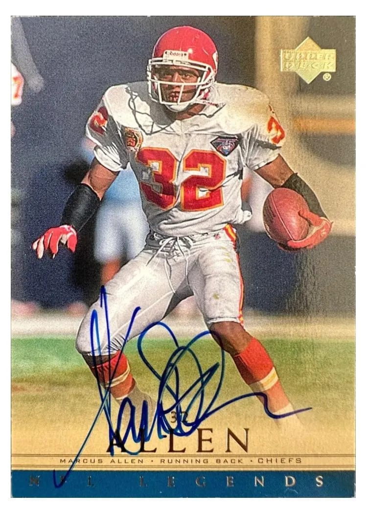 2000 Upper Deck Legends Autographs Marcus Allen card
