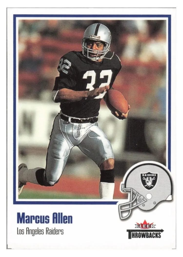 2002 Fleer Throwbacks Marcus Allen #17 card