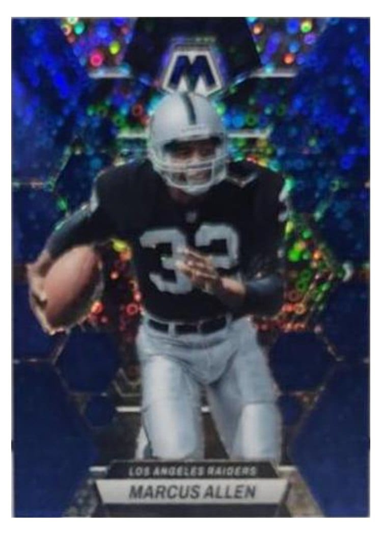 2023 Panini Mosaic Base Set Marcus Allen No Huddle Blue #124 card