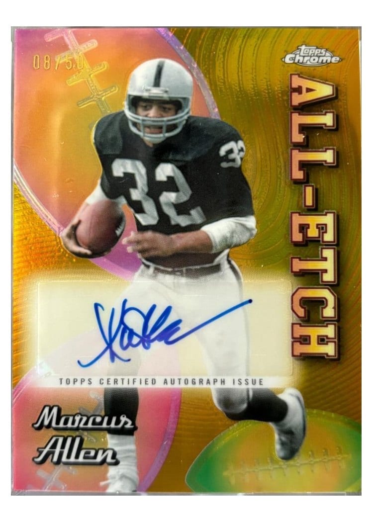 2024 Topps Chrome Chrome All-Etch Autographs Marcus Allen #AEA-MA card