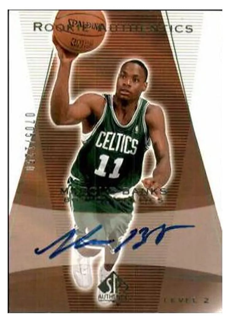 2003 SP Authentic Marcus Banks Autograph #157 card