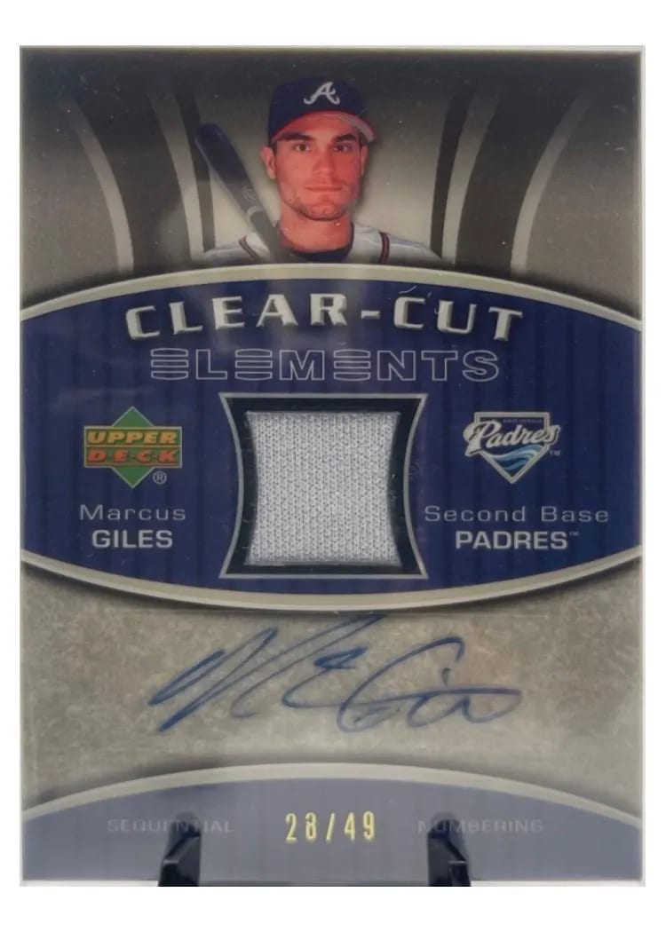 2007 Upper Deck Elements Clear Cut Autograph Marcus Giles #CCE-MG card