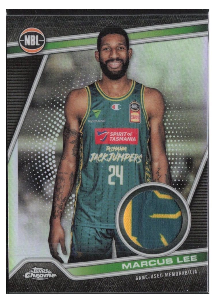 2023-24 Topps Chrome NBL NBL Relic Refractor Marcus Lee #NRR-35 card