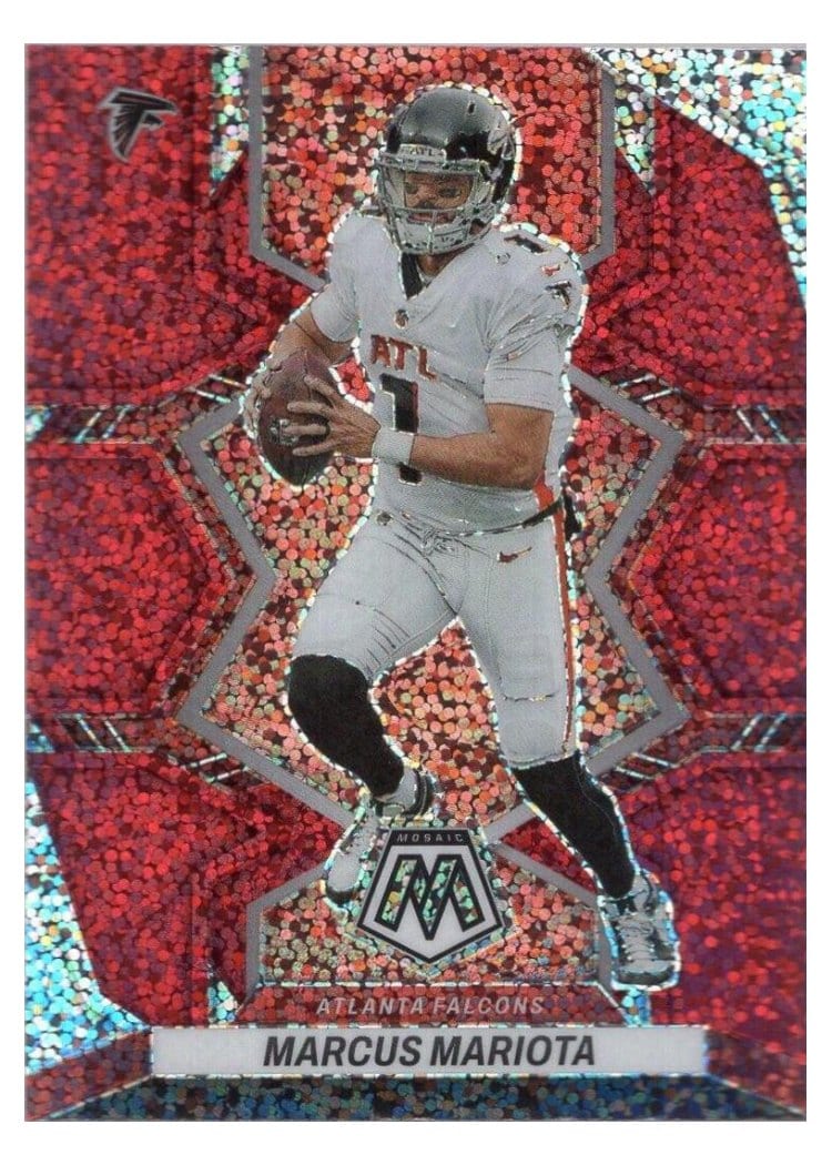 2022 Panini Mosaic Base Set Marcus Mariota Red Sparkle #7 card