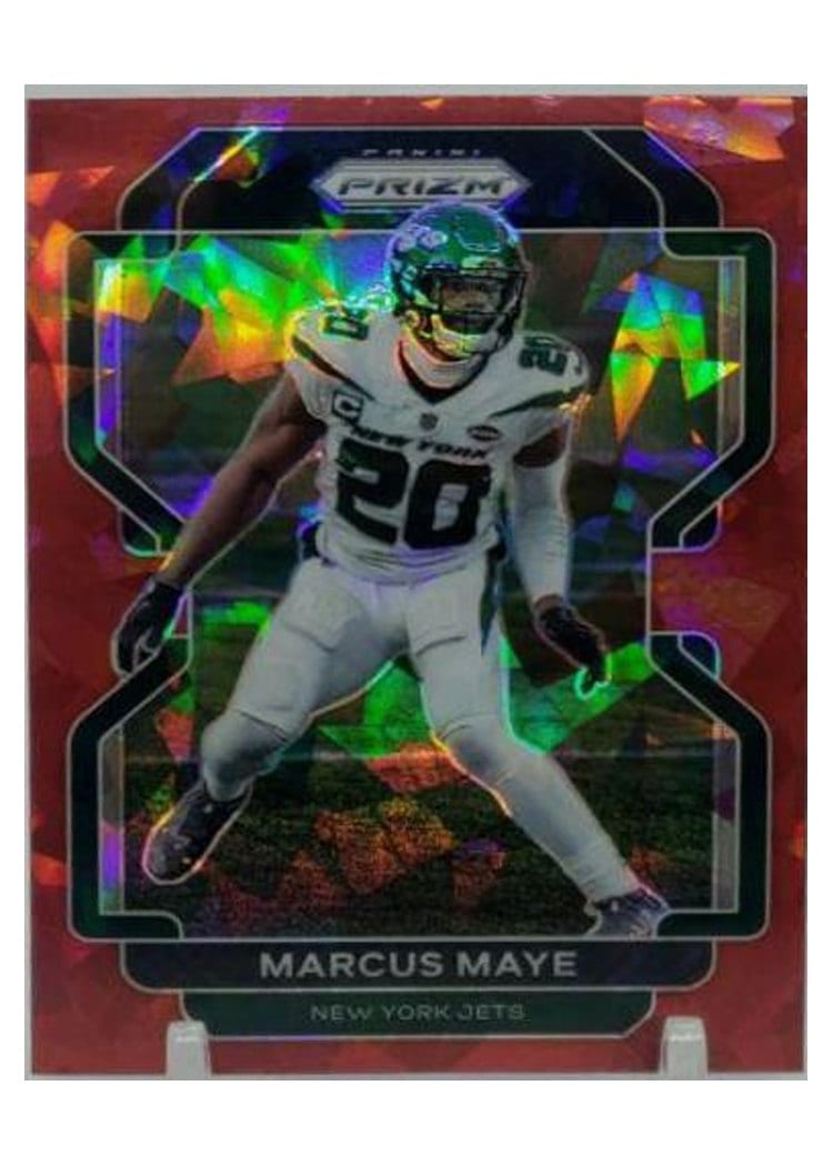 2021 Panini Prizm Base Set Marcus Maye Autographs Red Shimmer #91 card