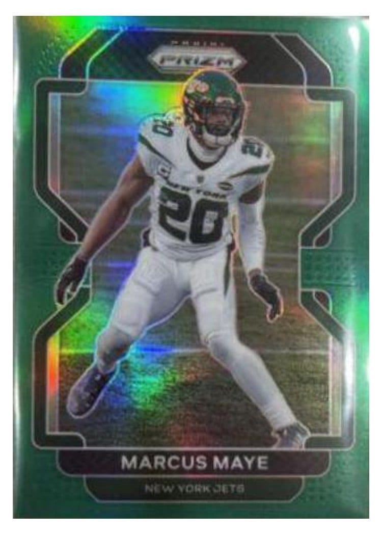 2021 Panini Prizm Base Set Marcus Maye Green Prizm #91 card