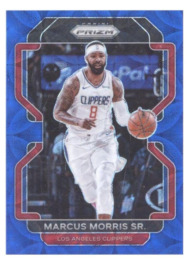 2021-22 Panini Prizm Base Set Marcus Morris Sr. Blue Choice Prizm #14 card
