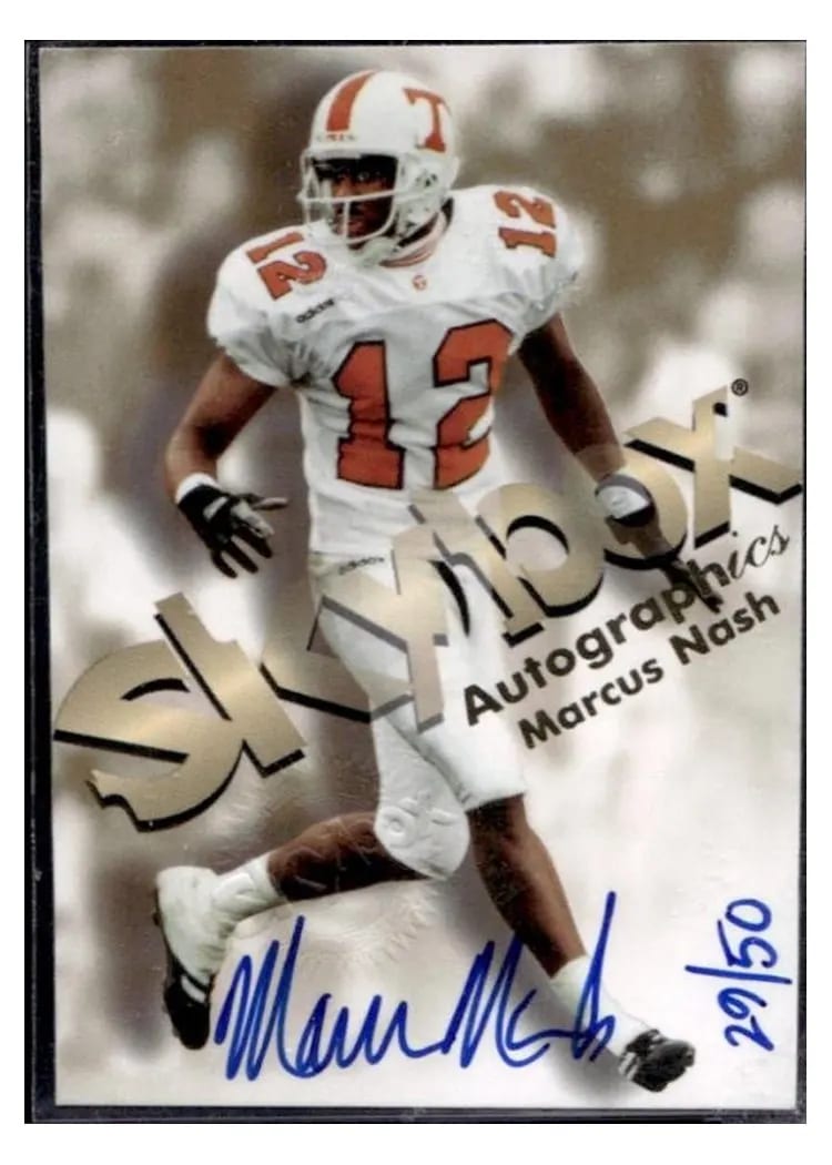 1998 Skybox Premium Autographics Marcus Nash card