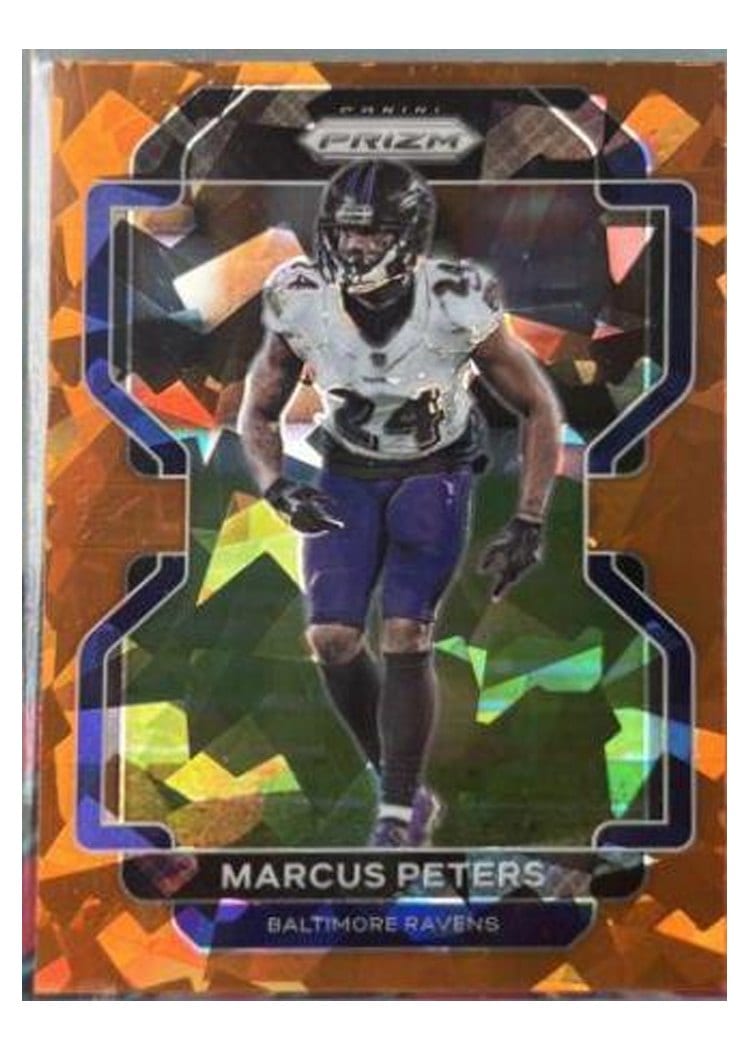 2021 Panini Prizm Base Set Marcus Peters Orange Ice Prizm #287 card