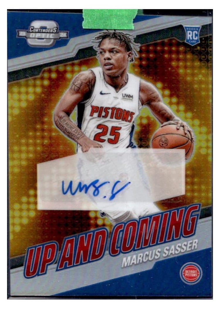 2023-24 Panini Contenders Optic Up and Coming Autographs Marcus Sasser #UC-SAS card