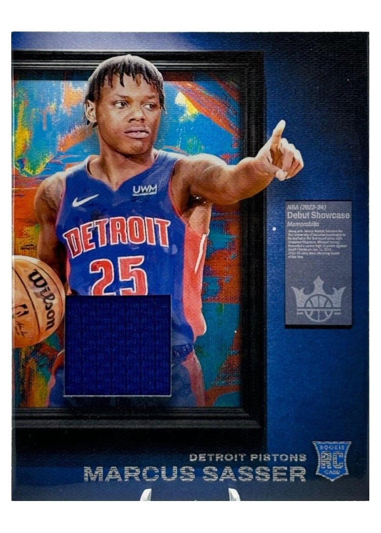 2023-24 Panini Court Kings Debut Showcase Memorabilia Marcus Sasser #DSM-SAS card