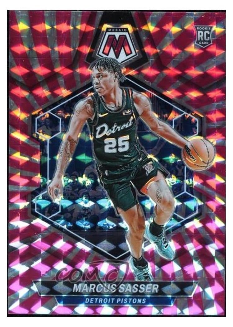 2023-24 Panini Mosaic Base Set Marcus Sasser Pink Swirl FOTL #229 card