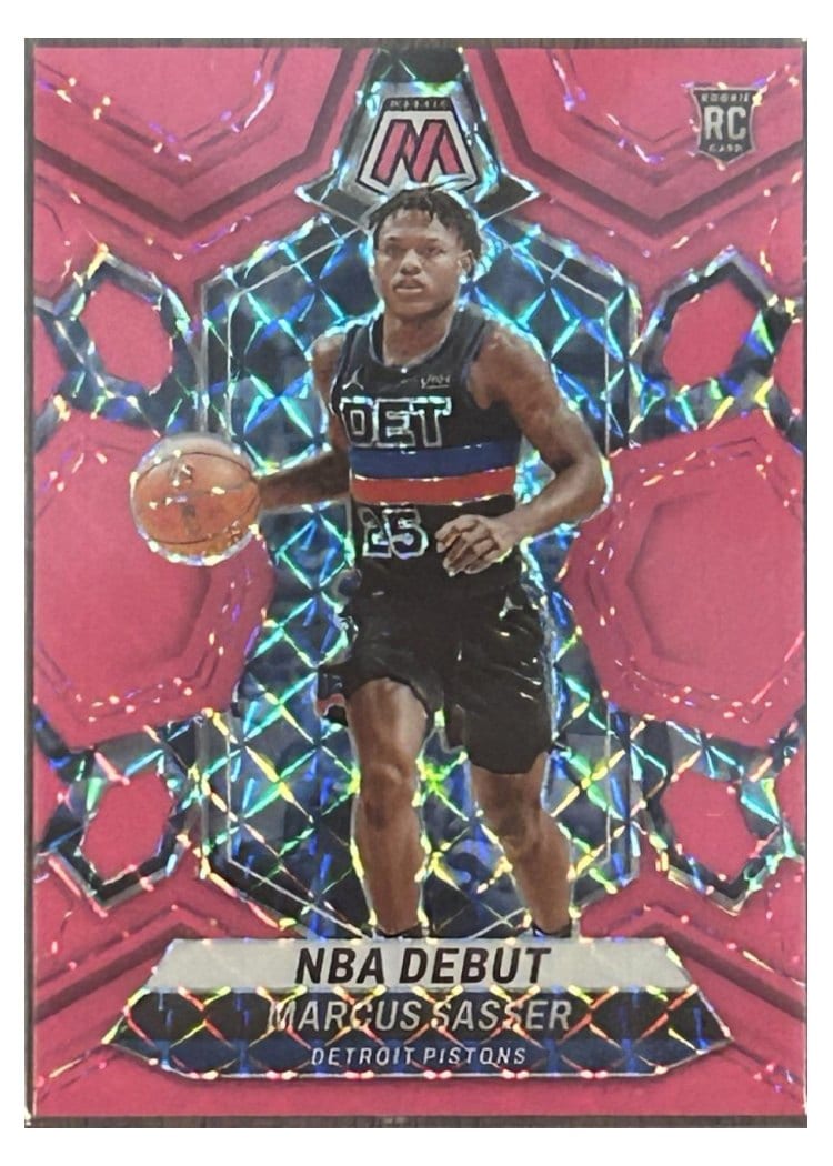 2023-24 Panini Mosaic Base Set Marcus Sasser Pink Fluorescent #264 card