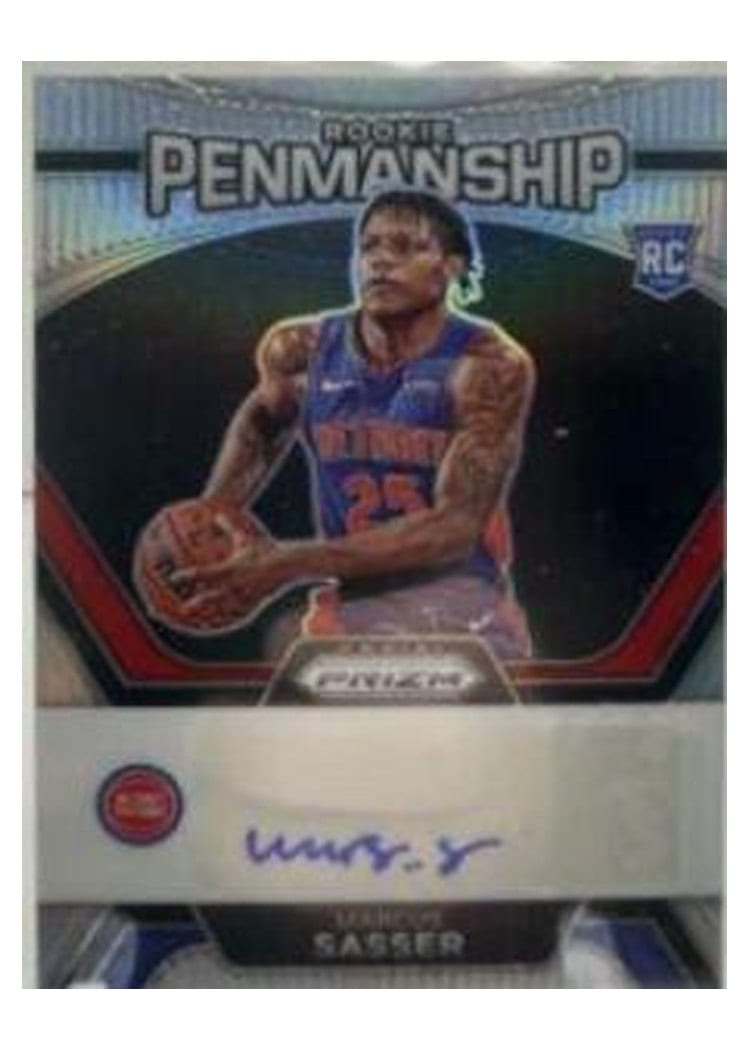 2023-24 Panini Prizm Rookie Penmanship Marcus Sasser #RP-SAS card