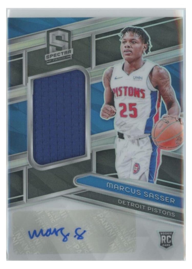 2023-24 Panini Spectra Base Set Marcus Sasser Jersey Autograph #206 card