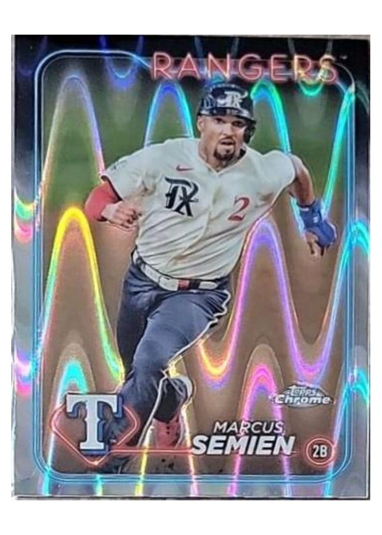 2024 Topps Chrome Marcus Semien RayWave Refractor #102 card