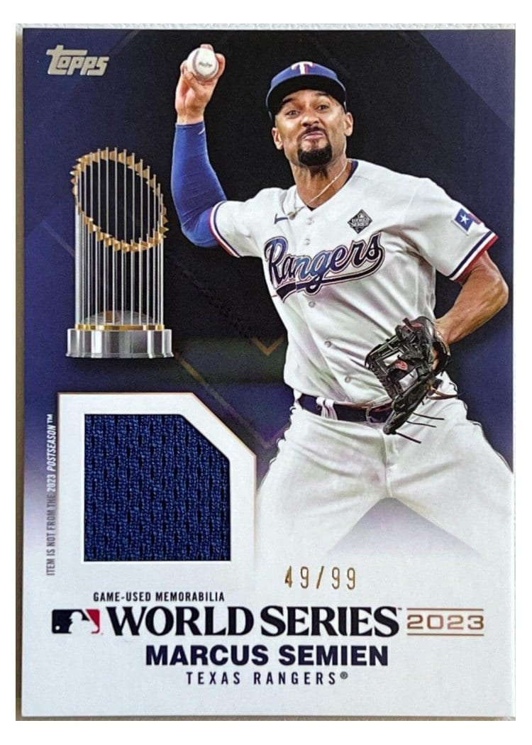 2024 Topps World Champion Relics Marcus Semien #WSR-MS card