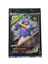 2025 Topps Diamond Icons Black PolychromatINK Autographs Marcus Semien #BPA-MS card
