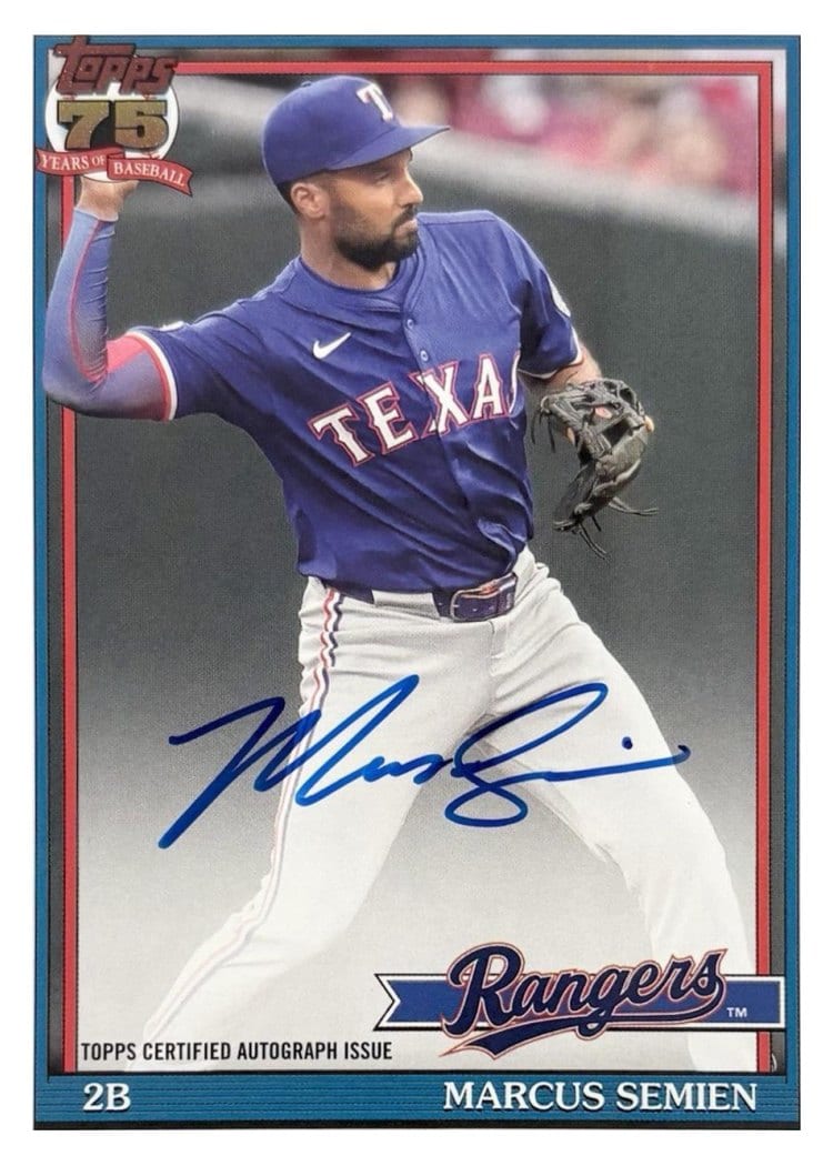 2026 Topps 1991 Topps Autographs Marcus Semien #91A-MSE card